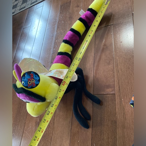 Toy Works Mosquito Plush stuffed Yellow Purple insect 21” - Picture 7 of 9